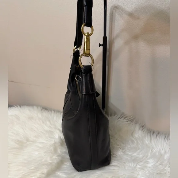 Vintage Coach 6950 Amanda Hobo Shoulder Bag Purse Black Leather - Picture 3 of 13
